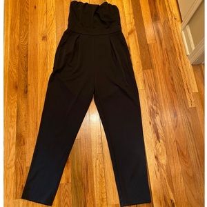 Black strapless onesie romper!